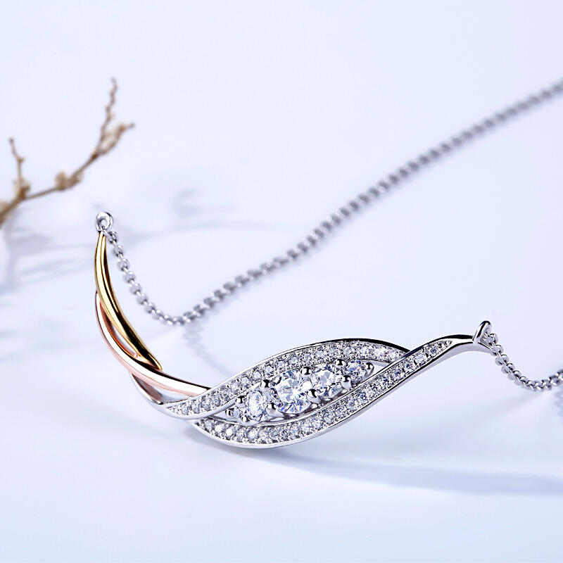 Jeulia Fancy Tri-Tone Necklace
