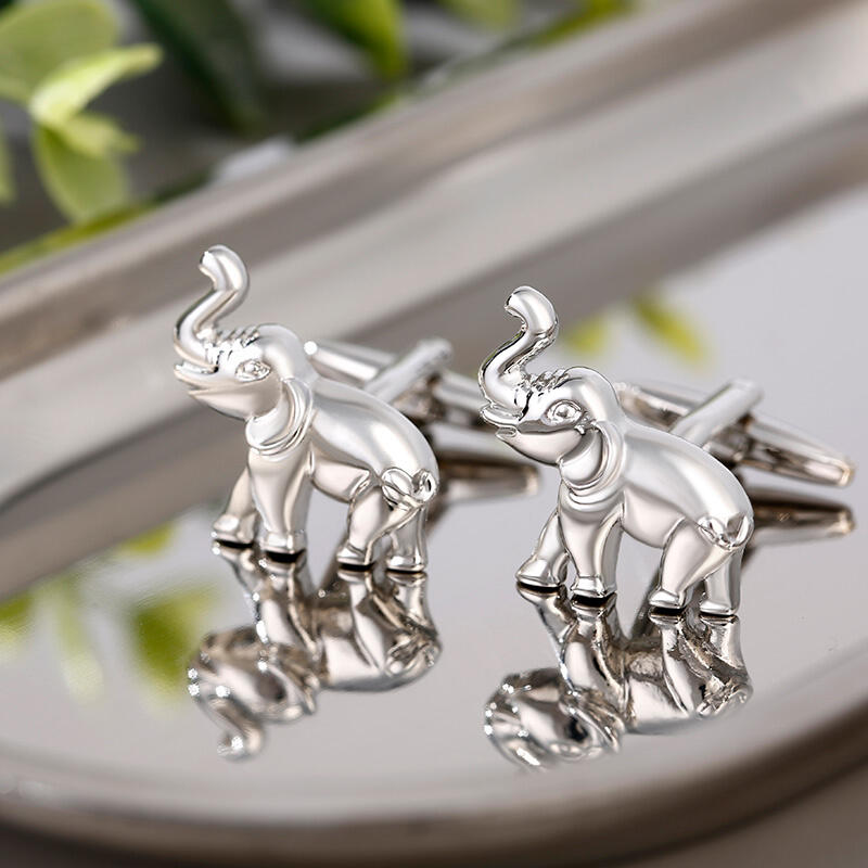 Jeulia Vintage de Elefante Gemelos de Cobre para Hombre