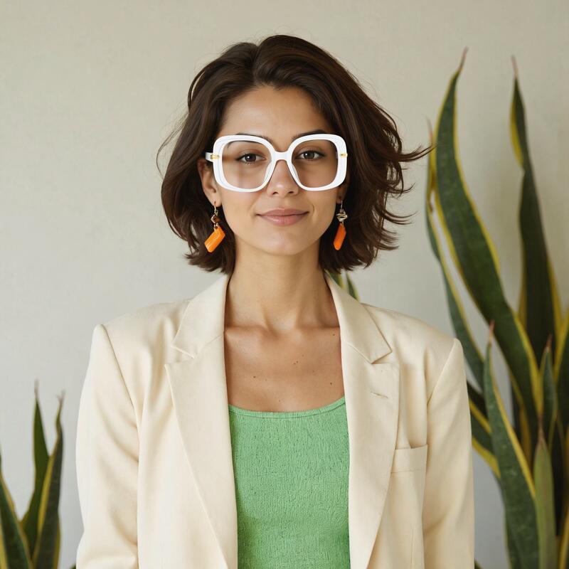 Occhiali da Vista Isabel Quadrato Bianco