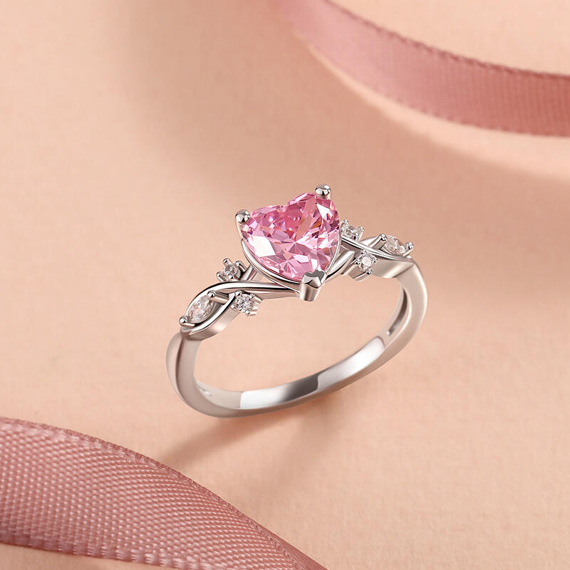 Jeulia Double Custom Infinity Heart Promise Ring