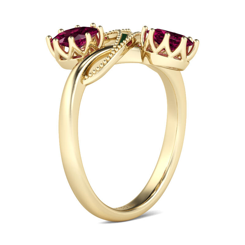 Jeulia Anillo Con Dos Tonos En Plata De Ley