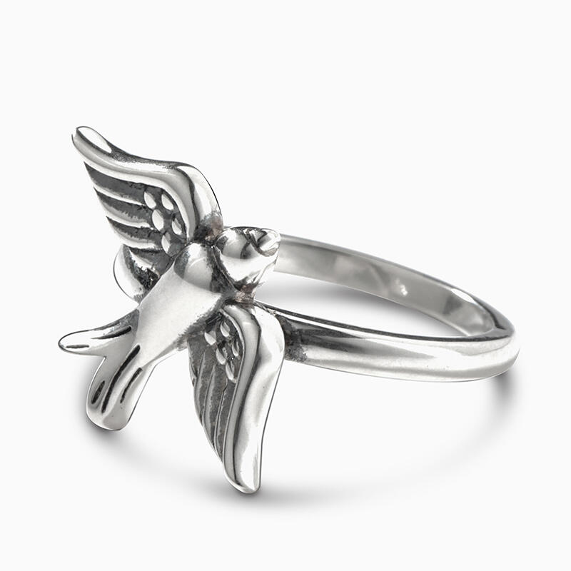 Jeulia "Flying Swallow" Bird Sterling Silver Ring