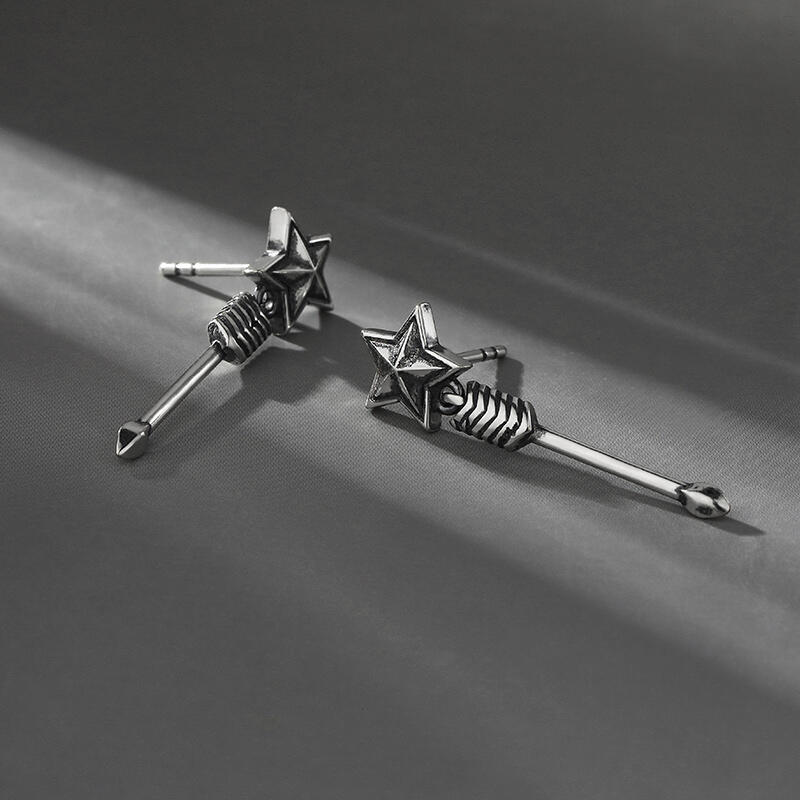 Jeulia "Star and Arrow" Sterling Silver Drop Earrings