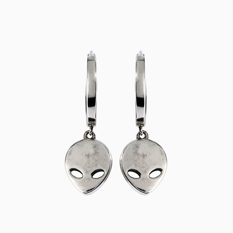 Jeulia "Cyber Alien" Sterling Silver Earrings
