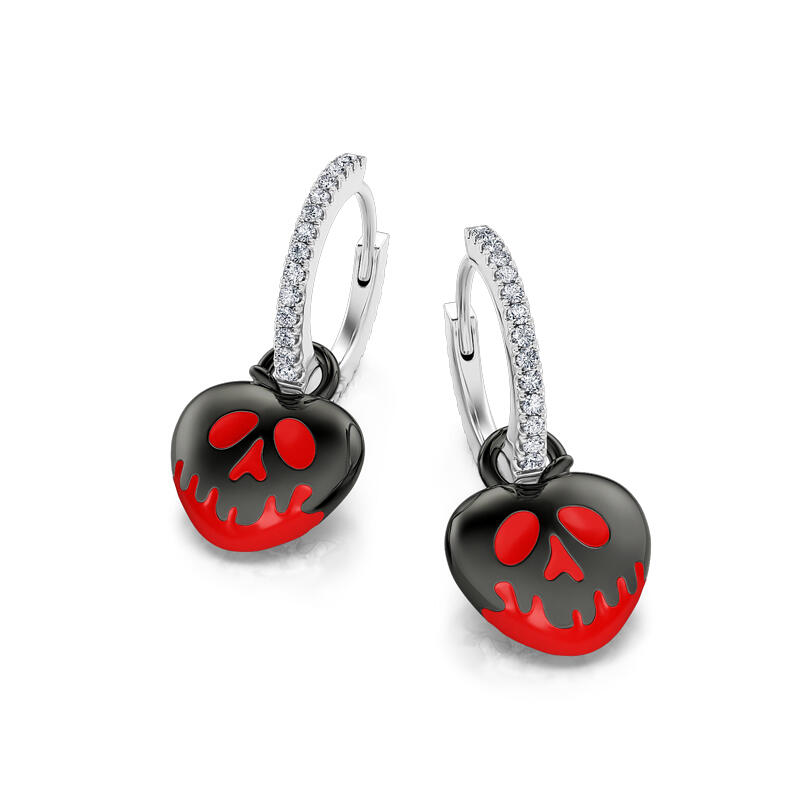 Jeulia "Murder Princess" Poison Apple Sterling Silver Earrings