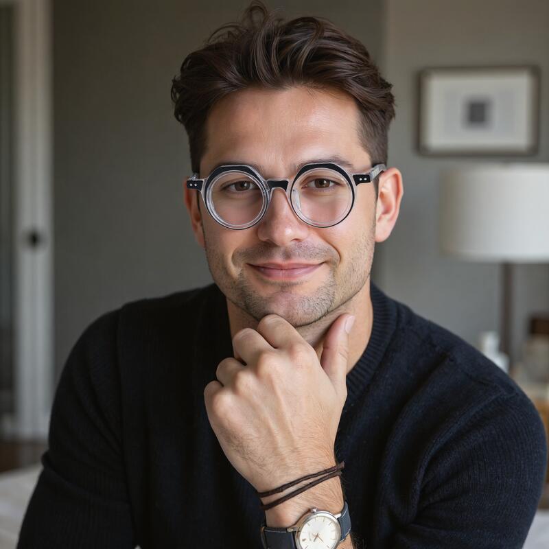 Ogden Round Black Glasses