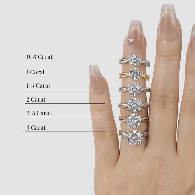 "Be Full Of Tenderness" 1.5ct Round Cut Side Stone Engagement Ring