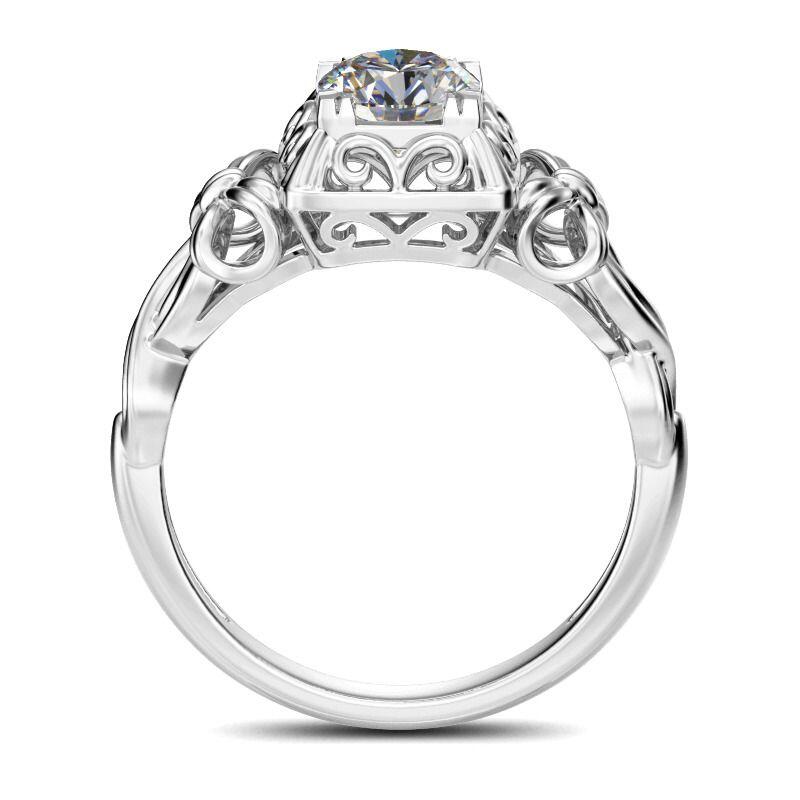 Jeulia Bowknot Round Cut Sterling Silver Ring