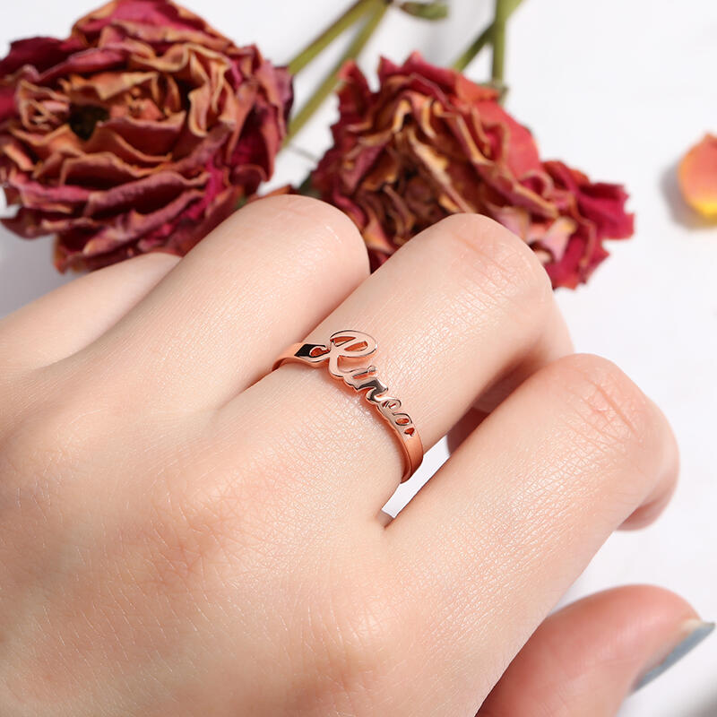 シンプル ネーム リング