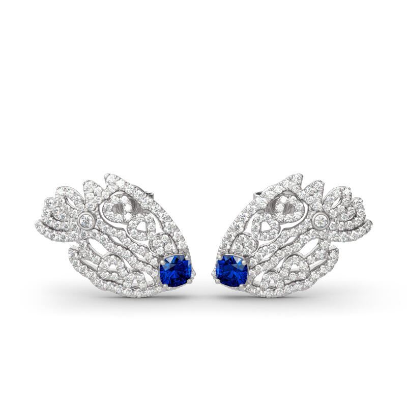 Jeulia Luxury Goldfish Sterling Silver Stud Earrings