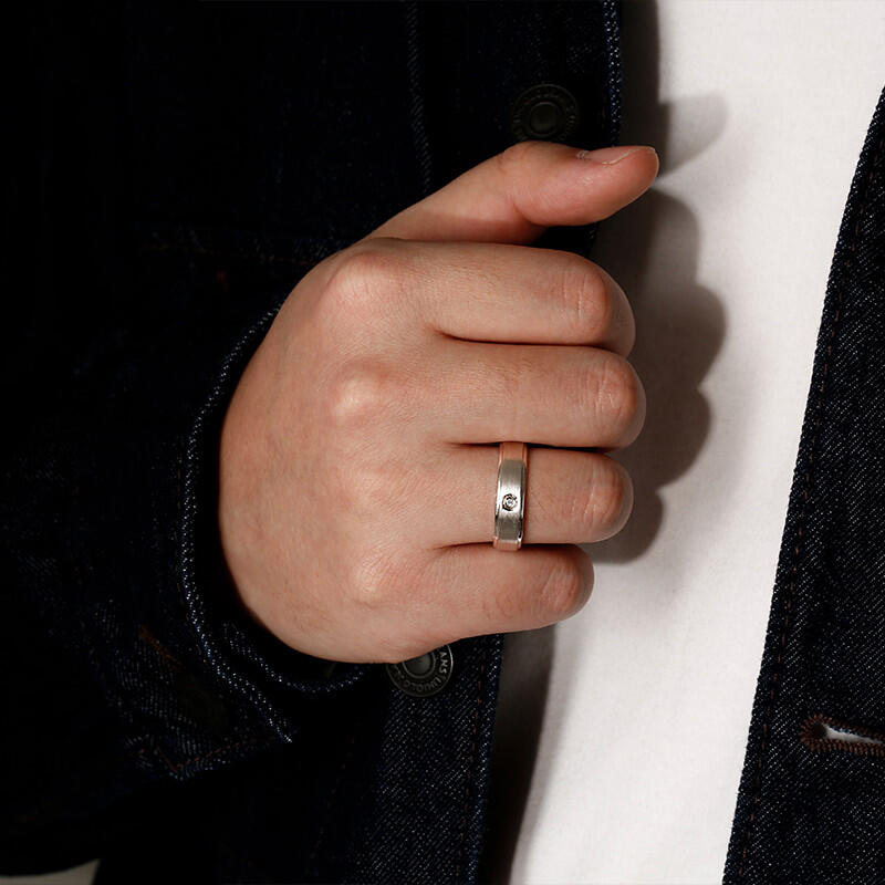 "Firm Commitment" Matte Brushed Men's Wedding Ring