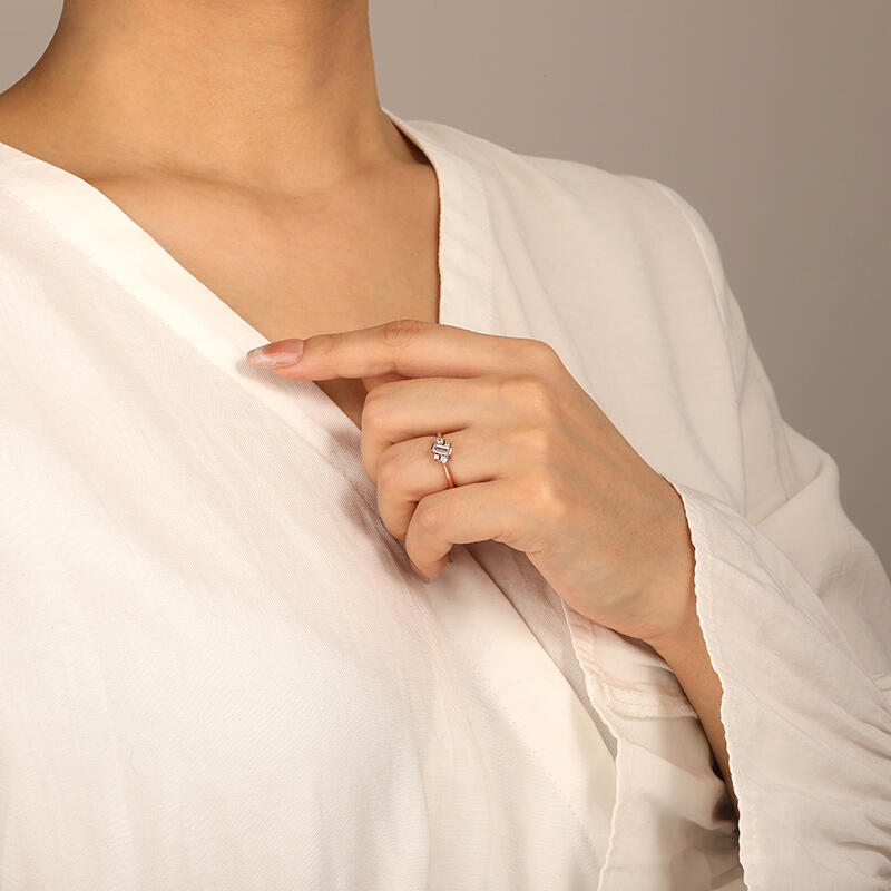 "Get Lucky" Stackable Cluster Dainty Ring