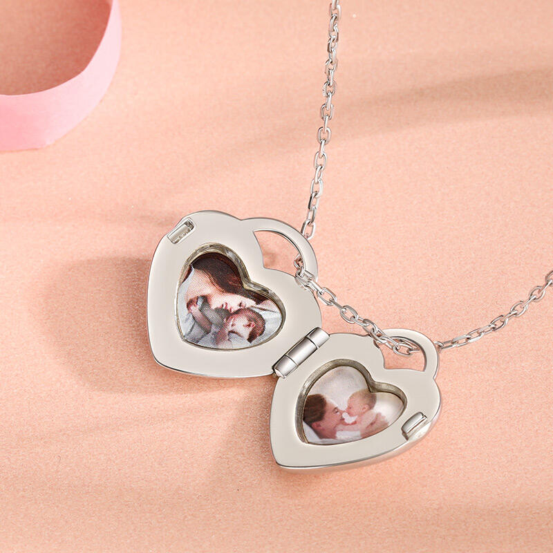 Jeulia Halsband Silver Märke av Tillväxt Anpassad Foto Locket