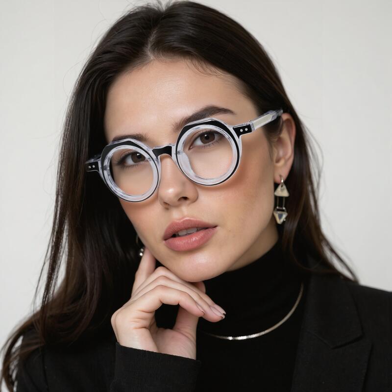 Ogden Round Black Glasses