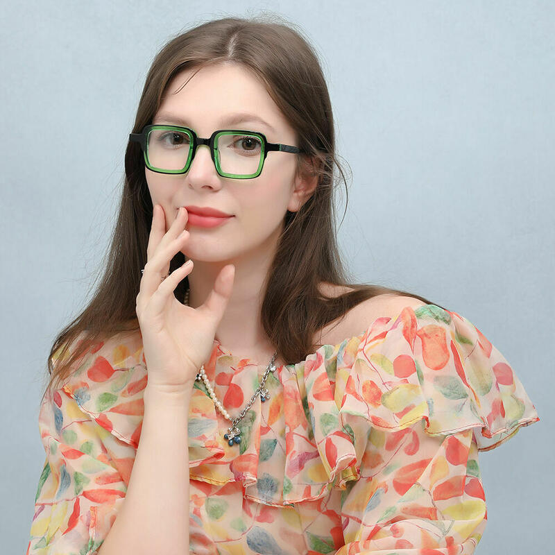 Gafas Graduadas Cuadradas Verdes Harrod