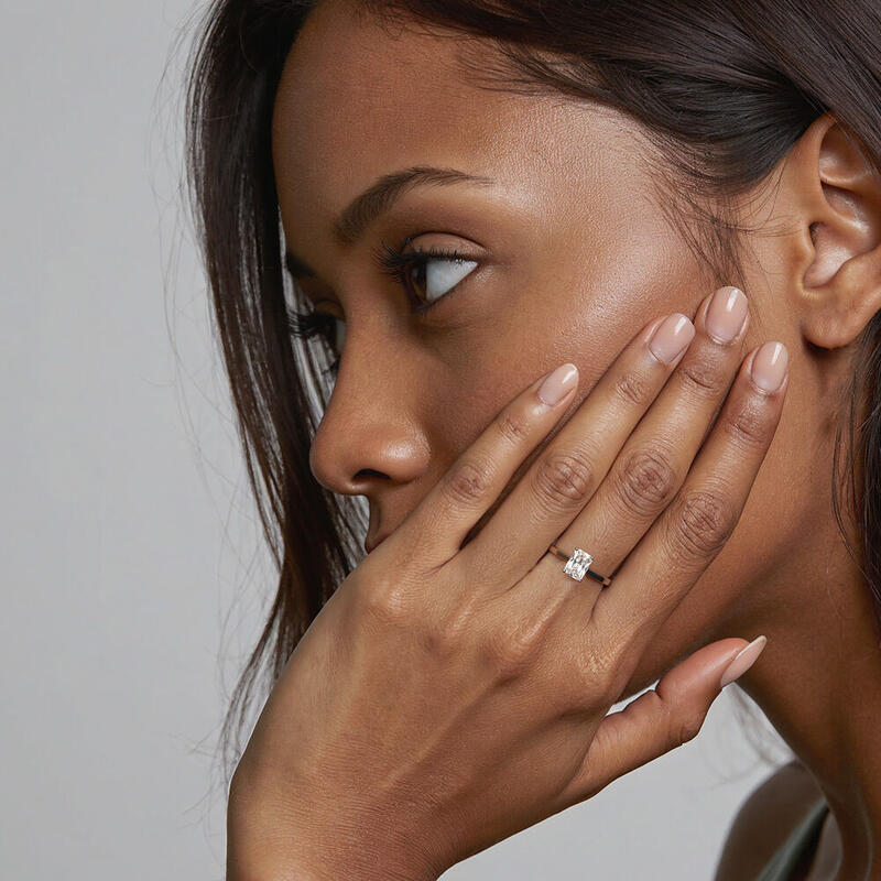 "Give You My All" 1ct Emerald Cut Solitaire Engagement Ring