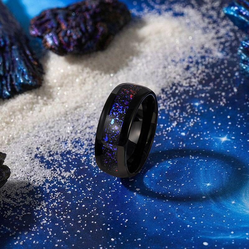 Starry Sky Impression Tungsten Ring for Men