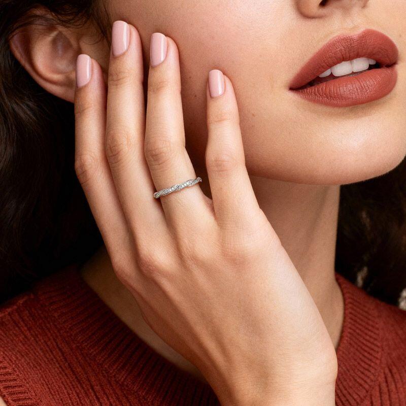 Pattern Eternity Jeulia Unique Wave Pattern Eternity Wedding Band for Women - Jeulia Jewelry