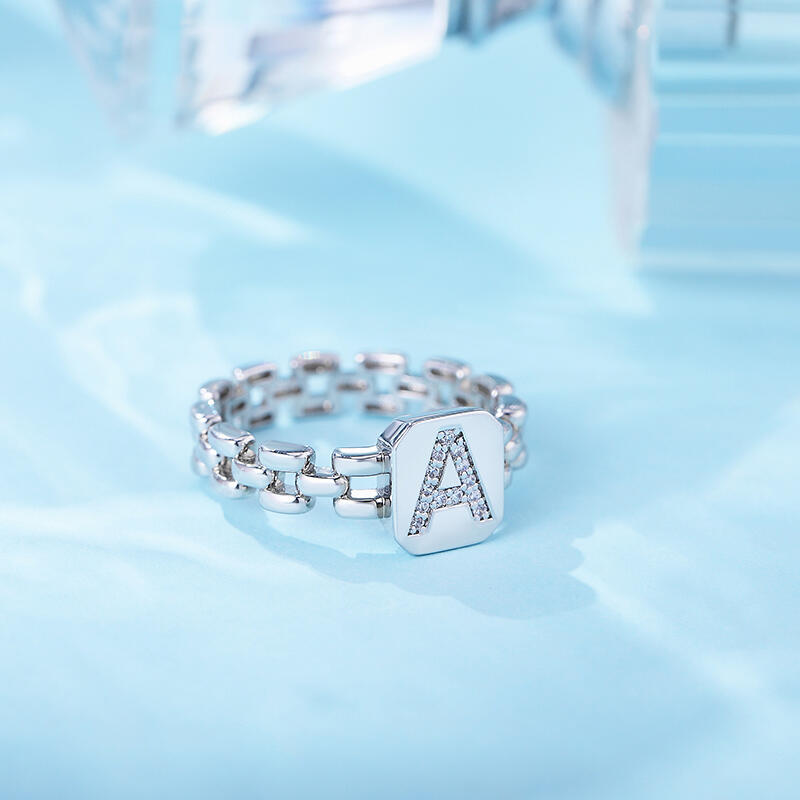 Jeulia "Born To Be Yours" Personalized Sterling Silver Ring