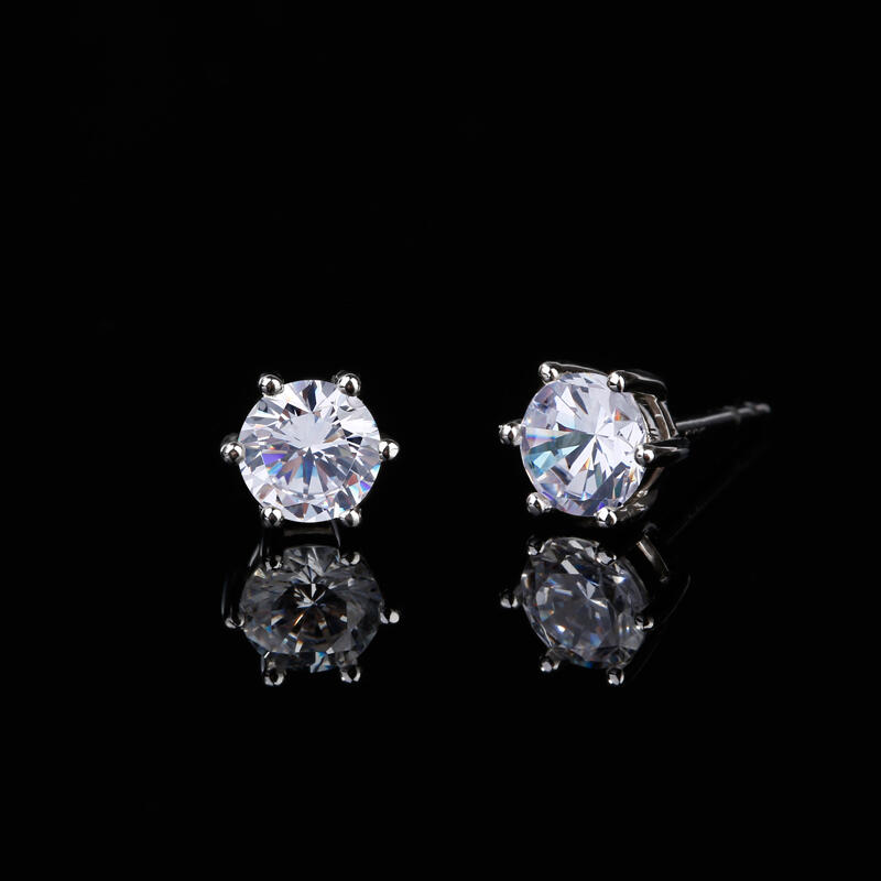 Jeulia Simple Crown  Sterling Silver Stud Earrings