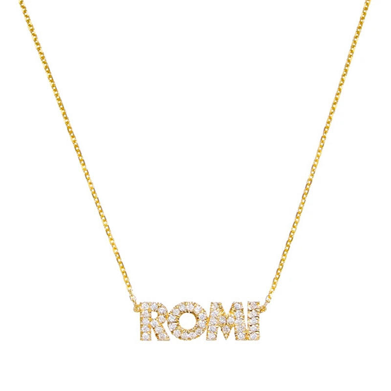 Jeulia "Because of You" Personalized Sterling Silver Name Necklace