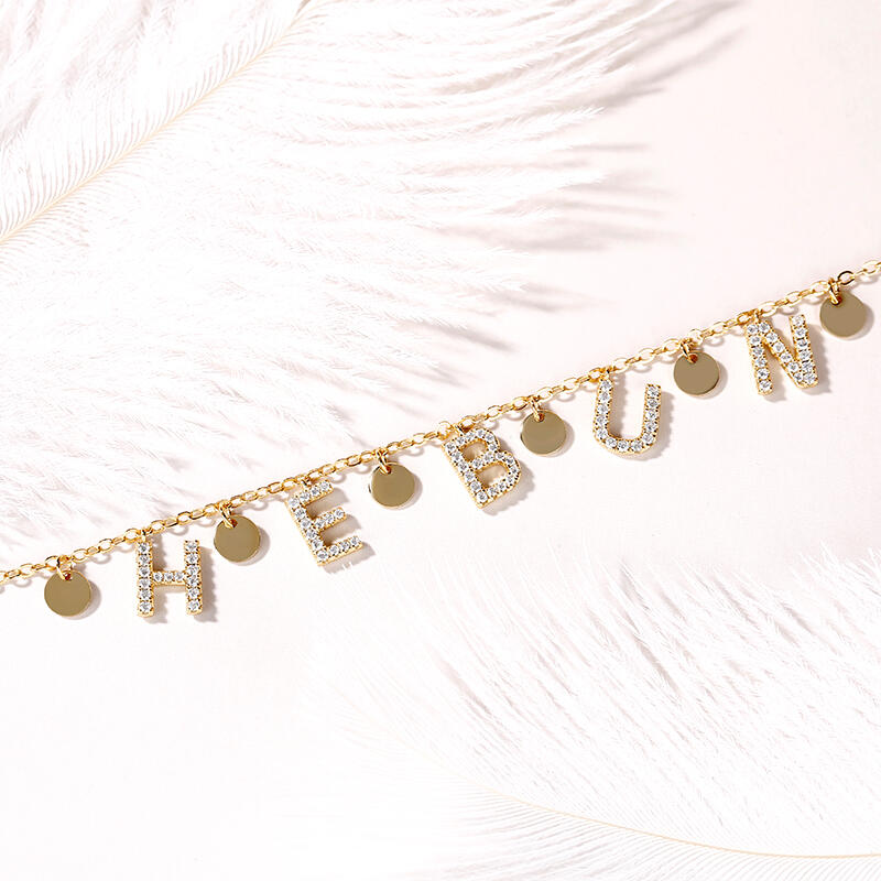 Jeulia Disc Sterling Silver Name Personalized Necklace