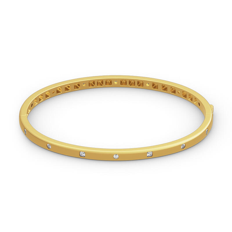 Jeulia Simple Design Round Cut Sterling Silver Armband