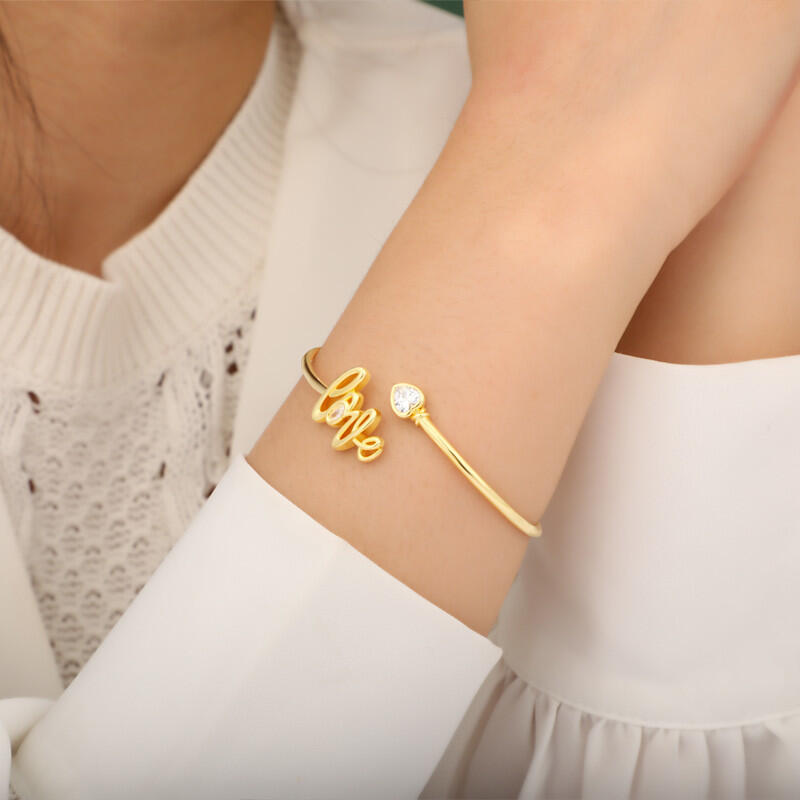 "Geliebt zu werden" Offener Reifarmband