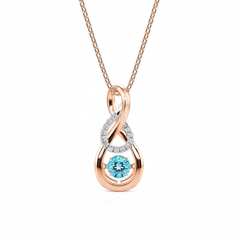 Jeulia Custom Infinity Dance Birthstone Necklace