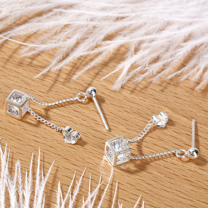 Jeulia Cubic Sterling Silver Earring Drops