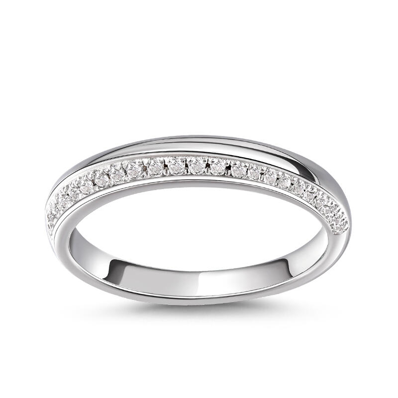 Jeulia Banda Simple De Plata Esterlina De Corte Redondo Para Mujer