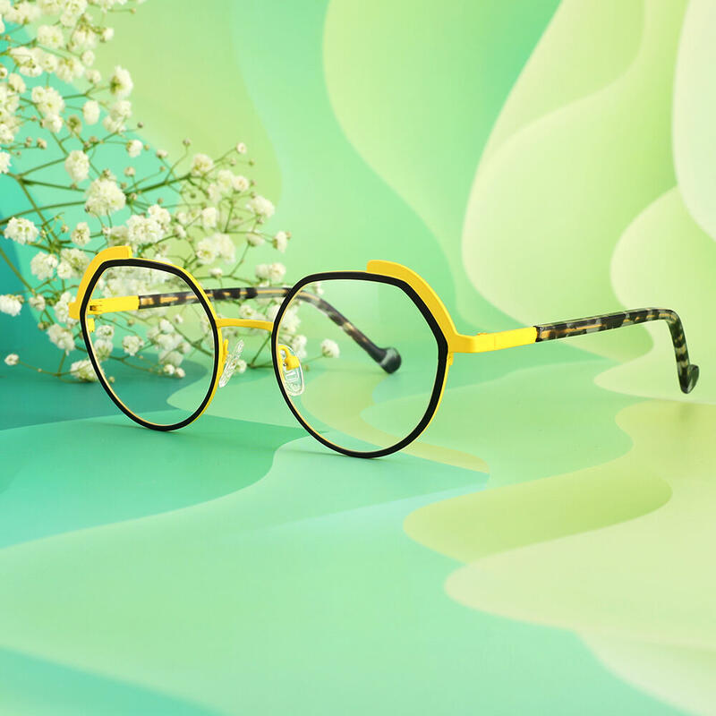 Whimsi Cat Eye Yellow Glasses