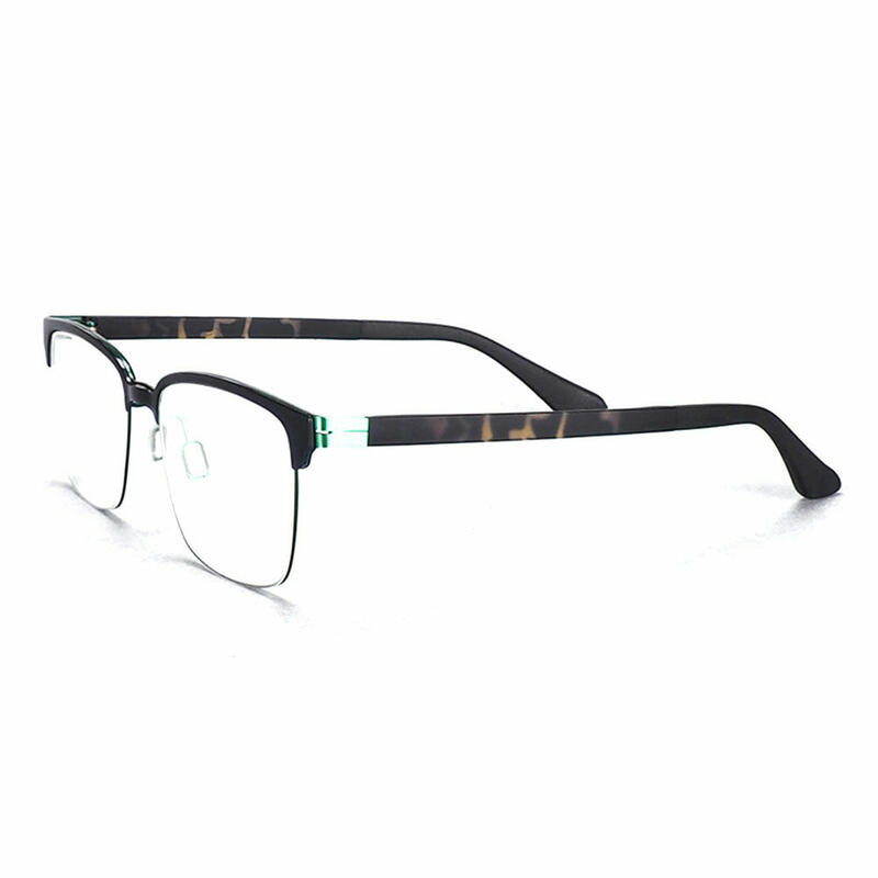 Occhiali da Vista Benn Quadrato Nero Verde 