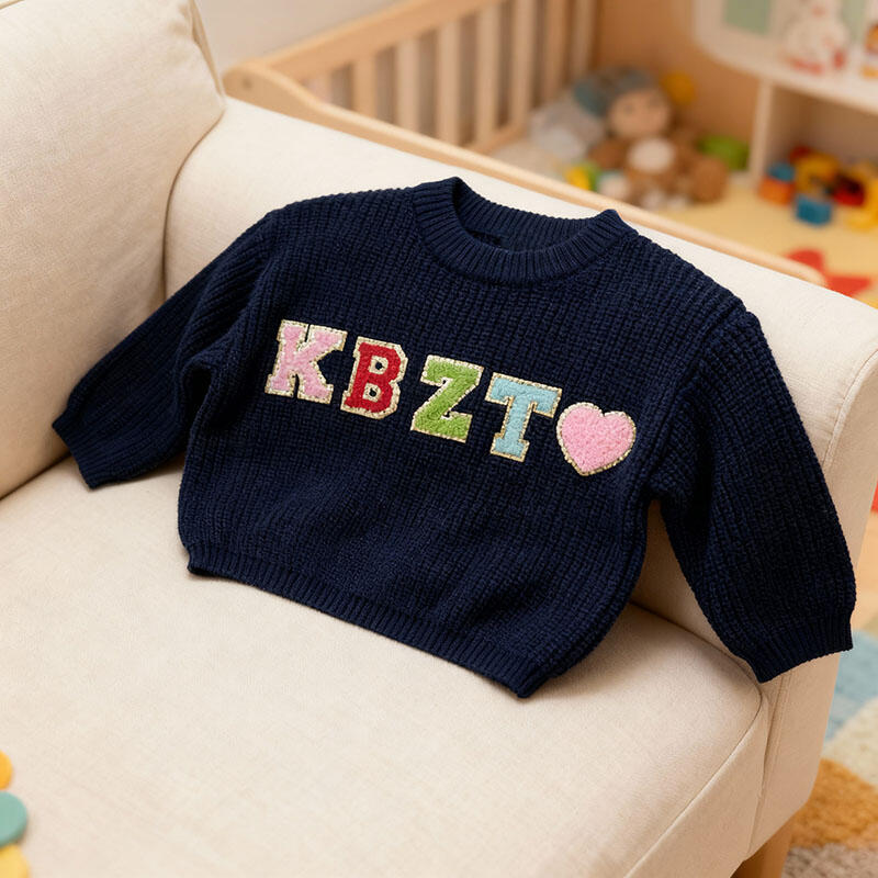 Personalized Letter Embroidered Sweater Creative Gift for Kids