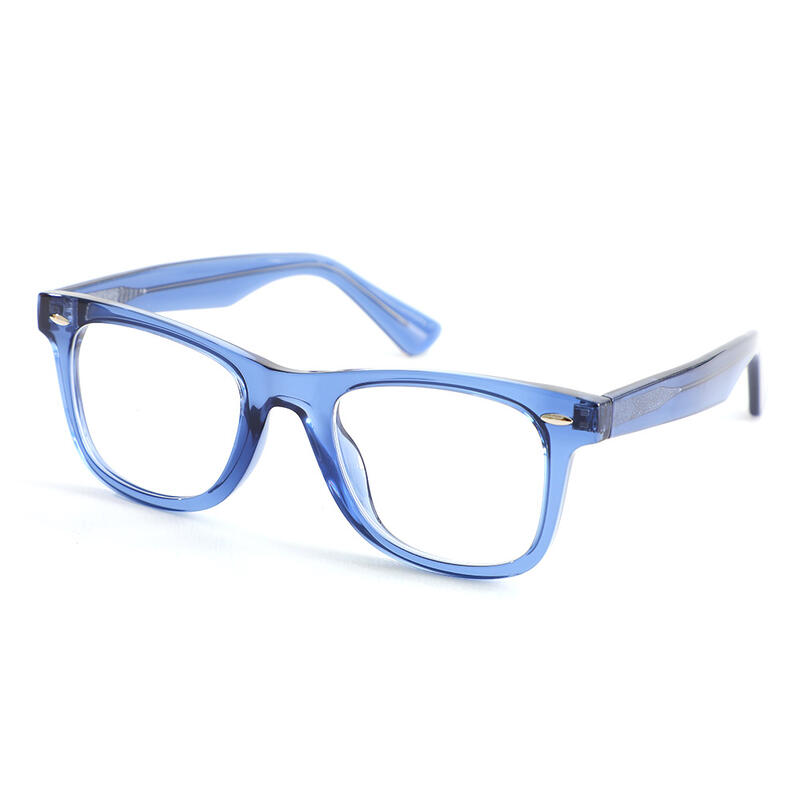 Simon Quadratische Blaue Brille