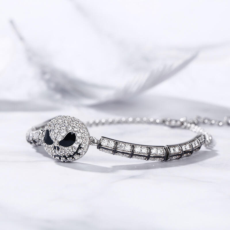 Jeulia Pesadilla Antes De Navidad Pulsera De plata Esterlina