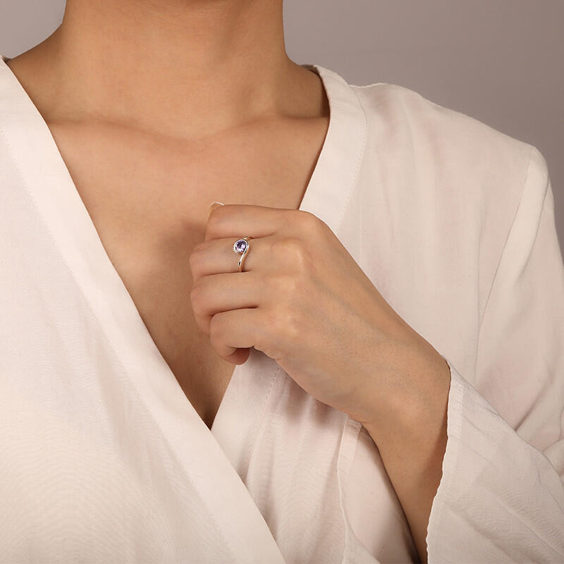 "Our True Destiny" 0.6ct Round Cut Solitaire Engagement Ring