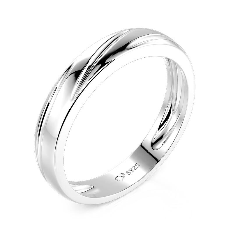 Jeulia Anillo de Boda para Hombre con Diseño de Onda Trenzada Clásico