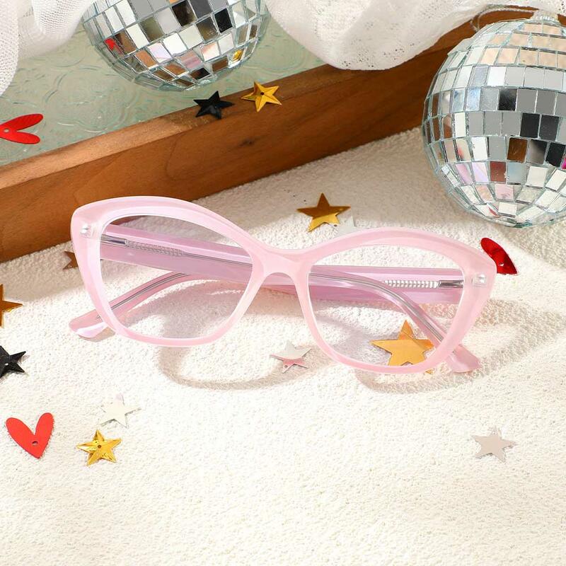 Lunettes de Vue Belloc Cat Eye Rose 