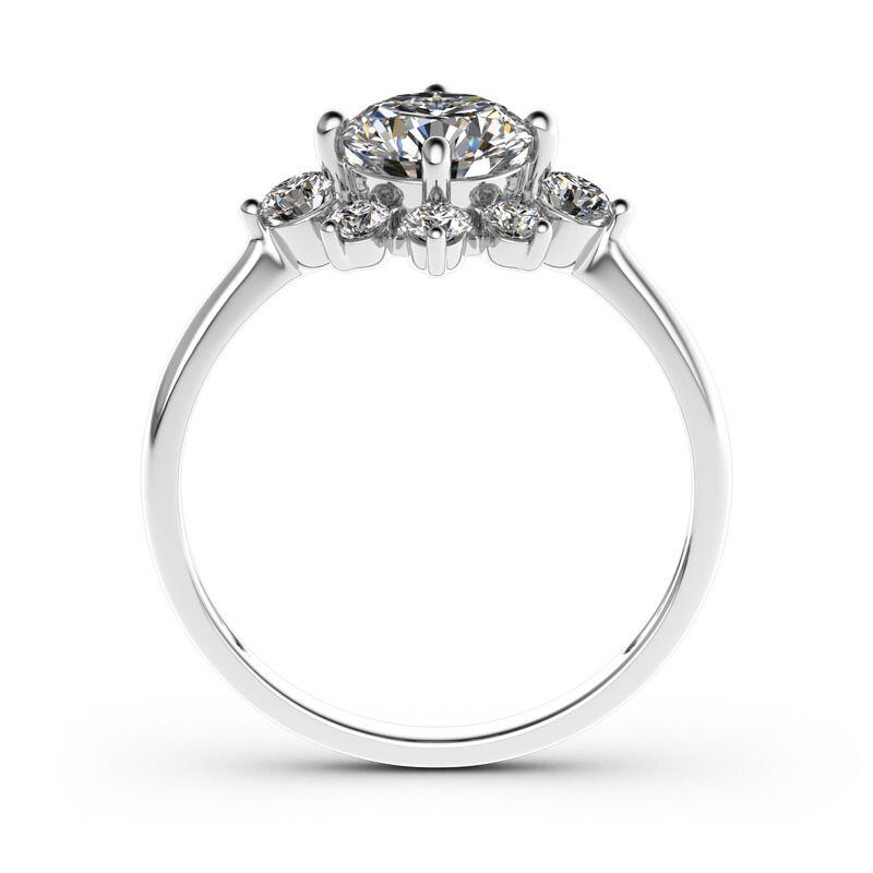 Jeulia Round Cut Vintage Sterling Silver Ring