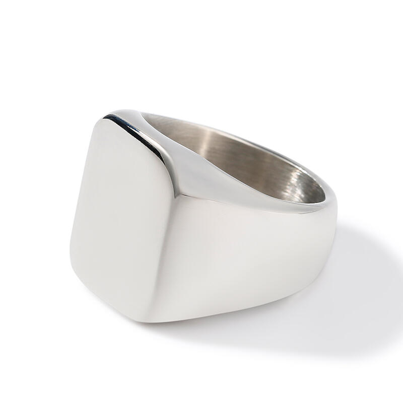 Jeulia Anillo de hombre de acero inoxidable muy pulido