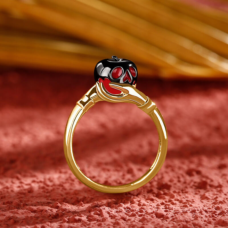 Jeulia Anillo con manzana venenosa en dos tonos de plata de ley