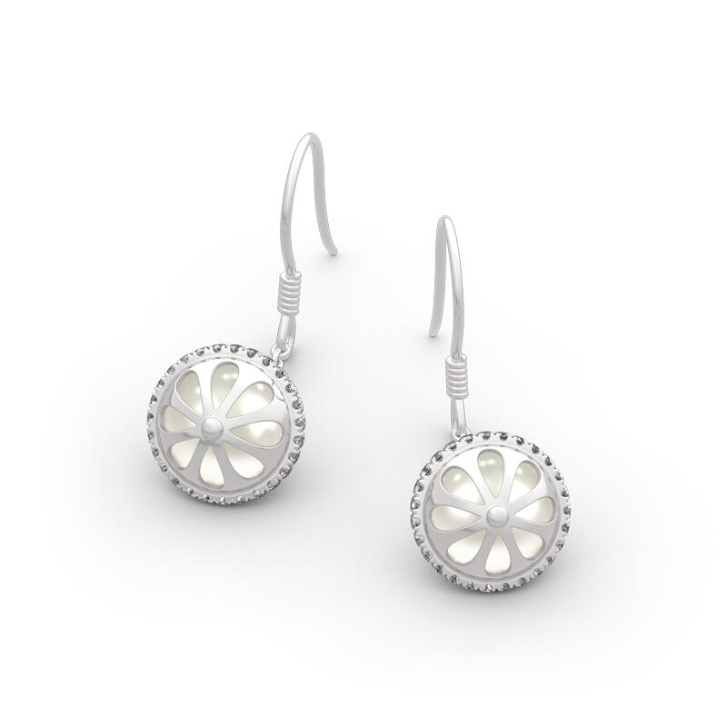 Jeulia Cultured Pearl Sterling Silver Drop Earrings