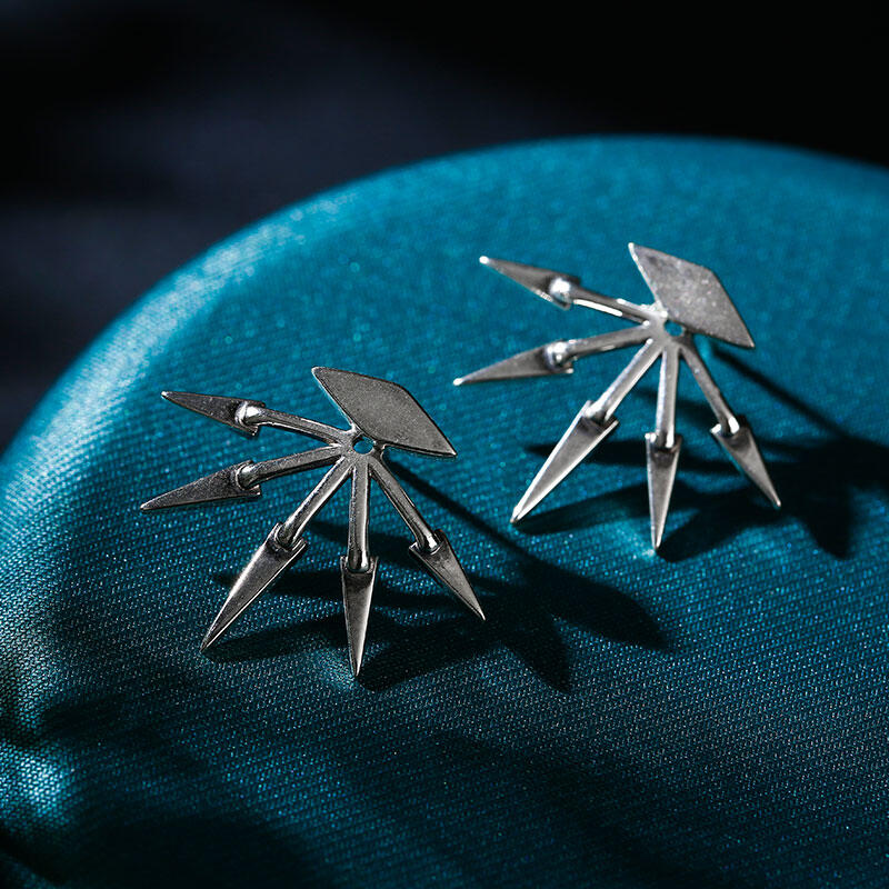 Jeulia "It's Cool" Unique Sterling Silver Earrings