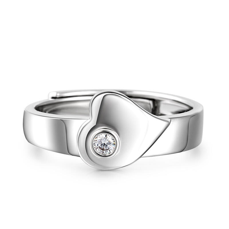 Jeulia "Prawdziwa miłość" Serce Regulacja Sterling Silver Pierścień dla kobiet