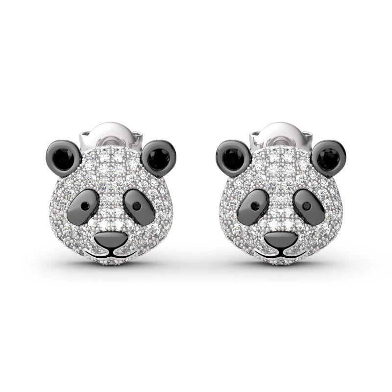 Jeulia "Be Calm and Steady" Cute Panda Sterling Silver Jewelry Set