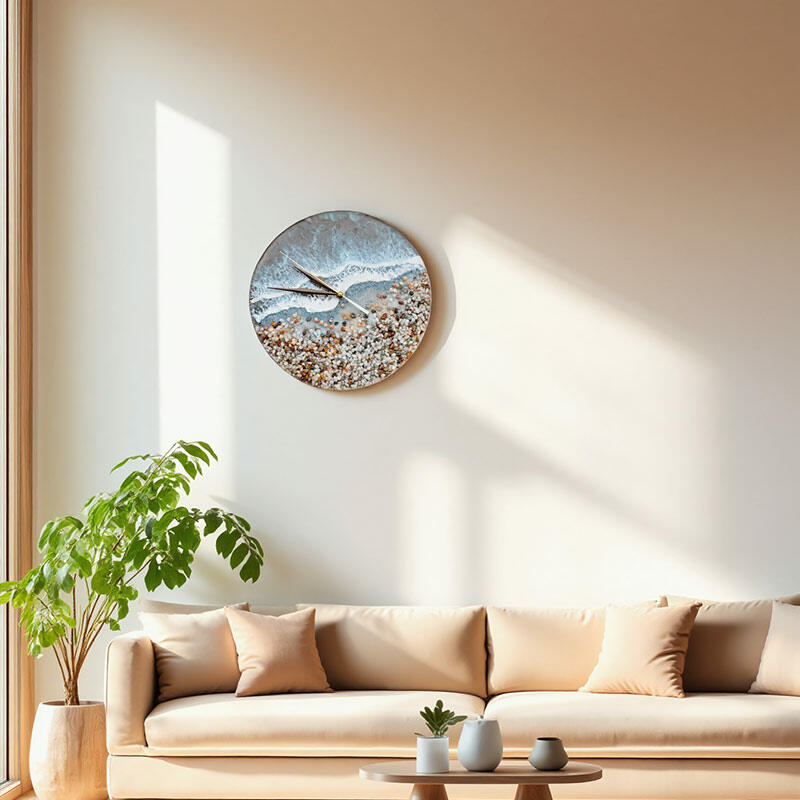 Reslol Enchanting Ocean Wave Resin Art Wall Clock