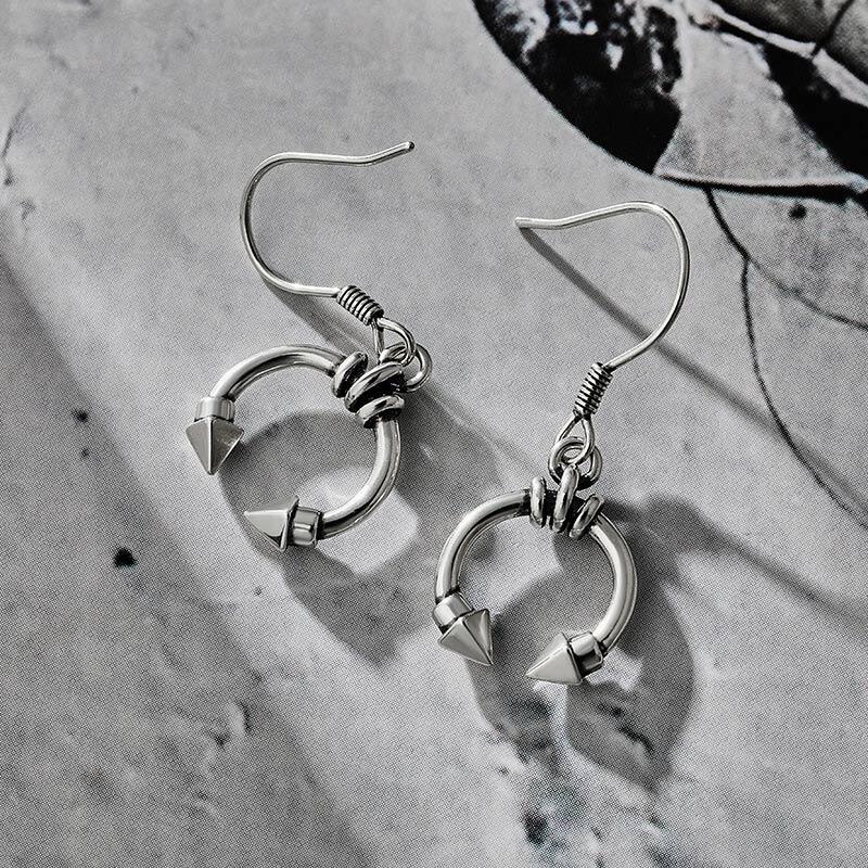 Jeulia "Pyramid Crescent" Sterling Silver Earrings