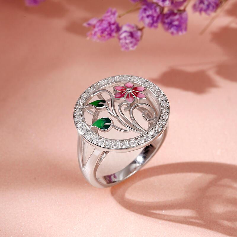 Jeulia "Purely" Enamel Sterling Silver Ring