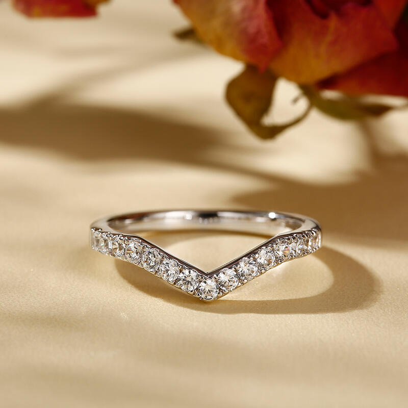 Jeulia "Limitless Love" Sterling Silver Women's Band